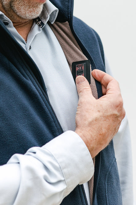 WoozHomme - Gilet chauffant micropolaire eco-responsable - unisexe - Local