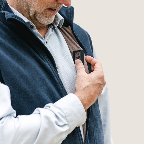 WoozHomme - Gilet chauffant micropolaire eco-responsable - unisexe - Local