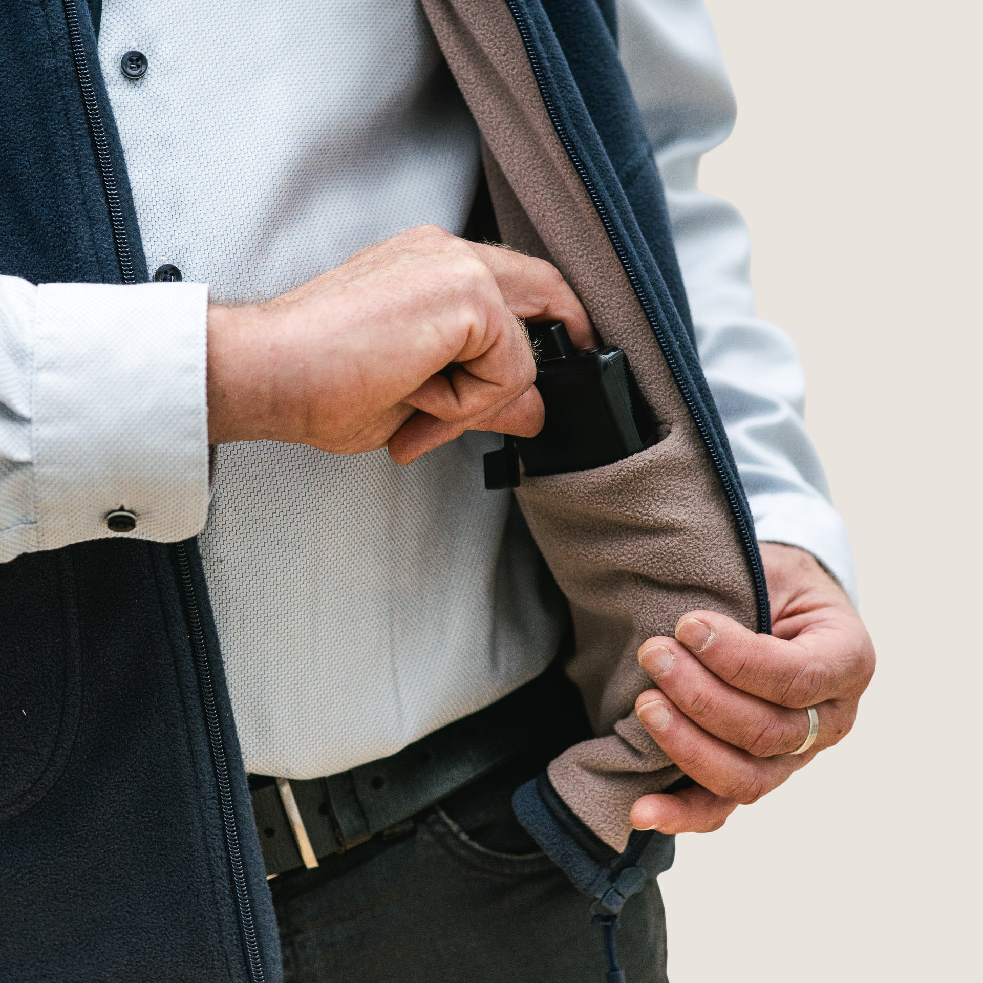 WoozHomme - Gilet chauffant micropolaire eco-responsable - unisexe - Local