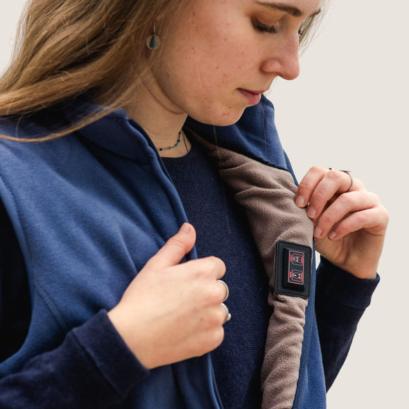 WoozWomen - Gilet chauffant féminin en micropolaire - Local