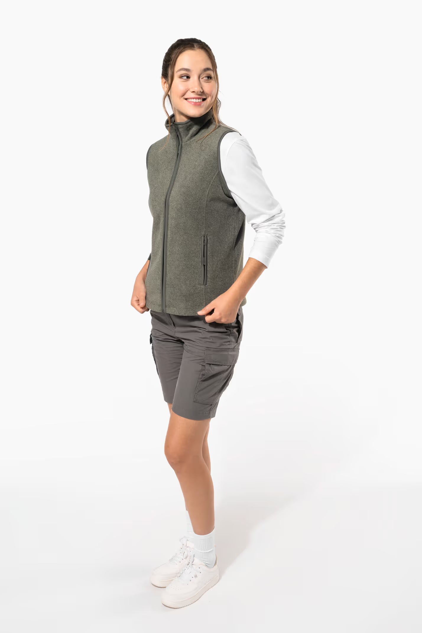WoozWomen - Gilet chauffant féminin en micropolaire - Local